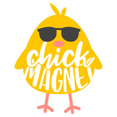Naklejka premium Chick Magnet - Easter Illustration