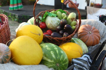 Vegetables and fruits at the fair