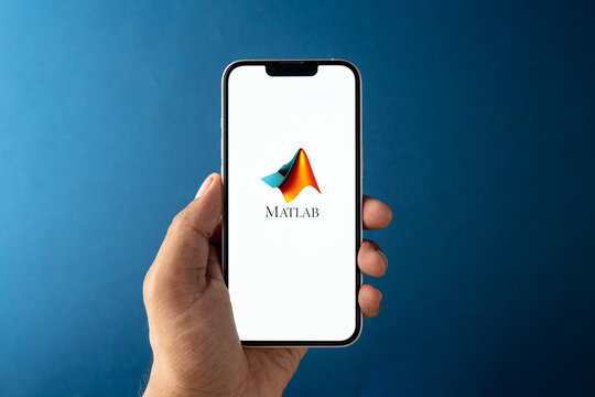 West Bangal, India - july 5, 2023 : MATLAB AI logo on phone screen stock image.