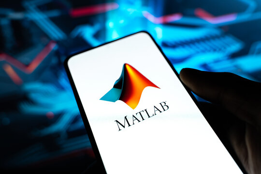 West Bangal, India - july 5, 2023 : MATLAB AI logo on phone screen stock image.