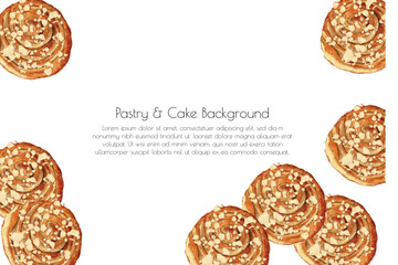 Pastry and cake background
