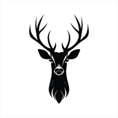 Muurstickers Deer Head Silhouette © Md RAHAT