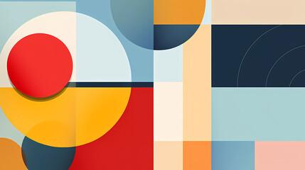 Various shapes and colors in a pattern, rounded forms, colorful shapes and curves, geometric balance, poster art. Perfect for textile, pattern, wallpaper, computer background, texture and more