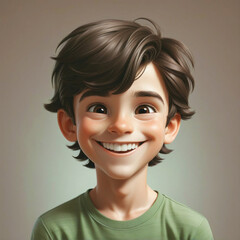cartoon face of a boy