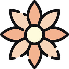 sun flower illustration icon