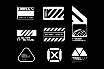 Streetwear futuristic element symbol graphic	vector