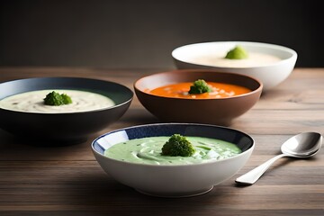 bowl of soup with rice generated by AI