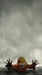 Scary zombie. Halloween concept