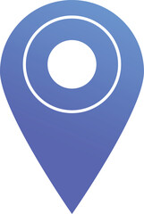 Vector icon of simple forms of point of location.