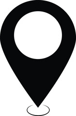 Vector icon of simple forms of point of location.