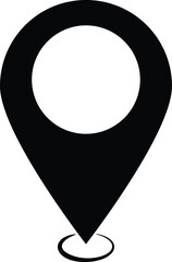 Vector icon of simple forms of point of location.