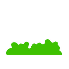 Cartoon Green Bush Silhouette