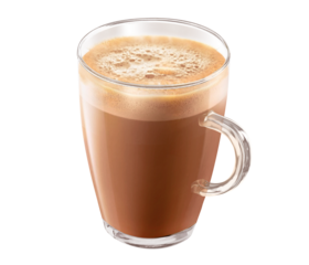 Cappucino drink In Transparent Glass. Cappucino in the glass transparent background. Pro PNG