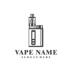 Vape logo design concept vector. Vaping illustration design