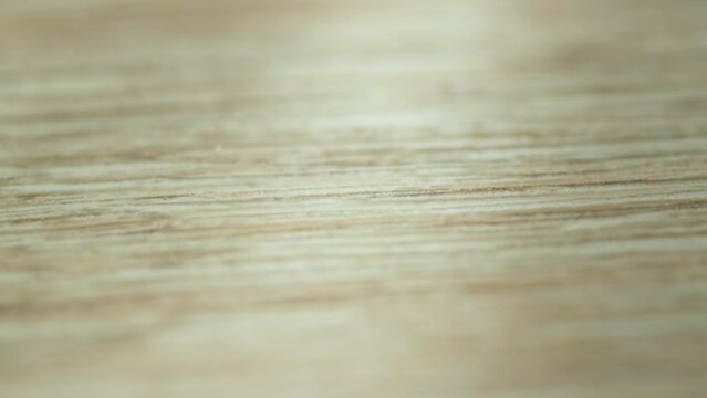 Light linoleum surface on floor with wooden pattern in modern interior, modern material for renovation.