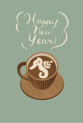 タツノオトシゴカフェ年賀状2024