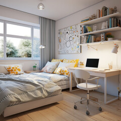 Bedroom interior, A Modern Living Room with Fine place, the Heart of Stylish Home Design