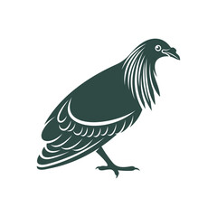 Nicobar pigeon design vector illustration. Nicobar pigeon Silhouette. Bird design template.