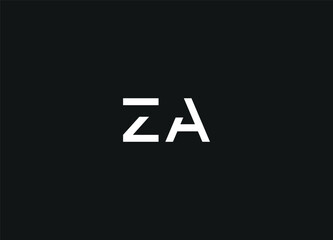 ZA initial logo design and monogram logo