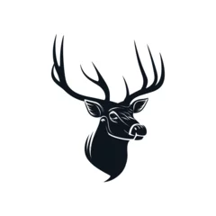 Gordijnen Deer Head Silhouette © Md RAHAT
