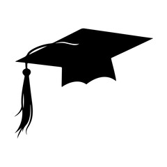 graduation cap silhouette illustration