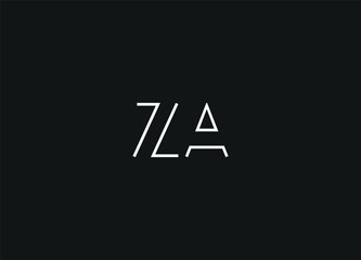 ZA initial logo design and monogram logo