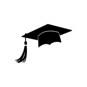 graduation cap silhouette illustration