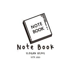 Note book Icon Vintage Simple Line Art
