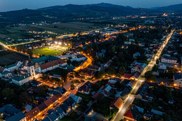 Night City Stary Sącz, Małopolska, Poland, EU