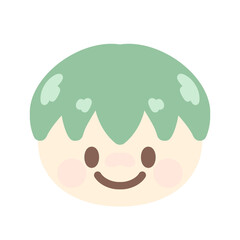グリーンヘアスタイルな男の子☆PNG