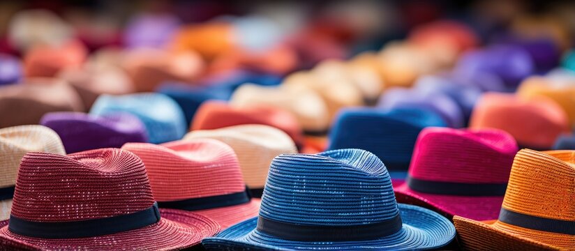 Handcrafted Panama Hats traditional souvenirs from Ecuador sold at Cuencas outdoor market