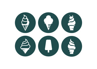 ice cream icon set 