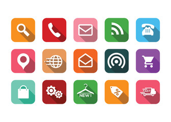 set of icons for web, app icon