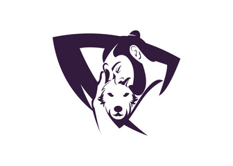 pet dog logo, someone likes dogs logo