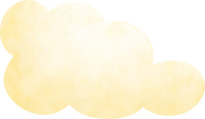 Yellow watercolor cloud 