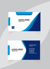 
 



Modern and simple business card design with light blue and dark blue color
