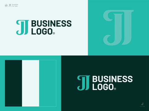 Alphabet letter icon logo J, JJ