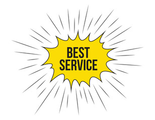 Best service speech bubble vector illustration. Communication speech bubble with Best service text.