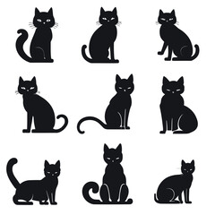 Free vector cat silhouette design