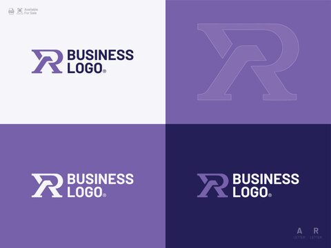 Alphabet letter icon logo A, R, AR, RA
