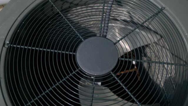New Home HVAC Air Conditioner system. Close up view