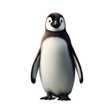 Isolated Penguin bird on a transparent background, PNG Format