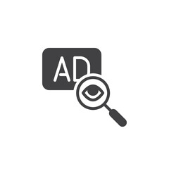 Advertising tracking vector icon