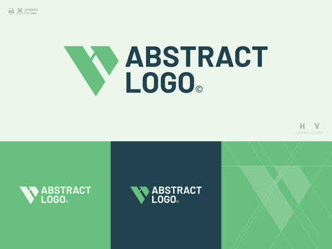 Alphabet letter icon logo H, V, HV, VH