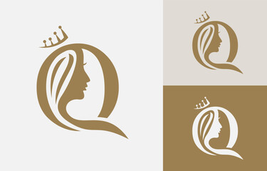 Letter Q Beauty Face Logo