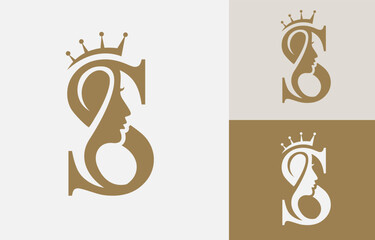 Letter S Beauty Face Logo