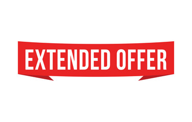 extended offer banner design. extended offer icon. Flat style vector illustration.