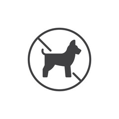 No dogs vector icon