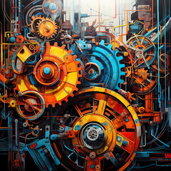 Gears graffiti