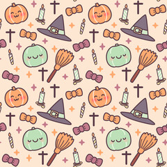 かわいいハロウィンのパターン素材
